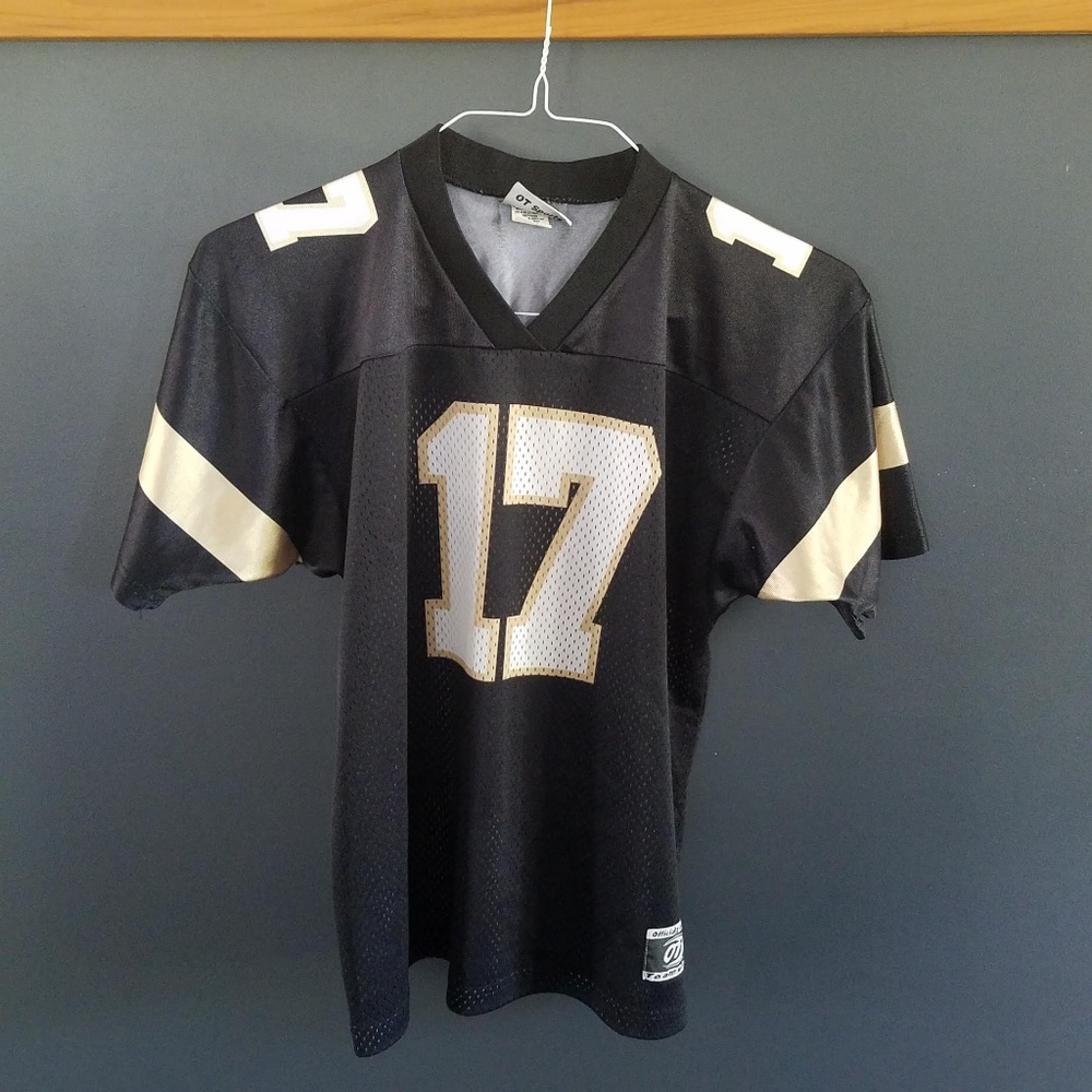 Black and Gold 17 Football Jersey